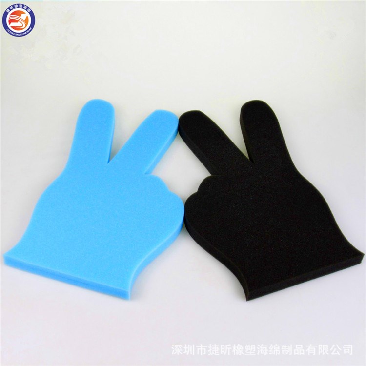 批發定制印刷logo一次成型玩具手指海綿 助威海綿手掌