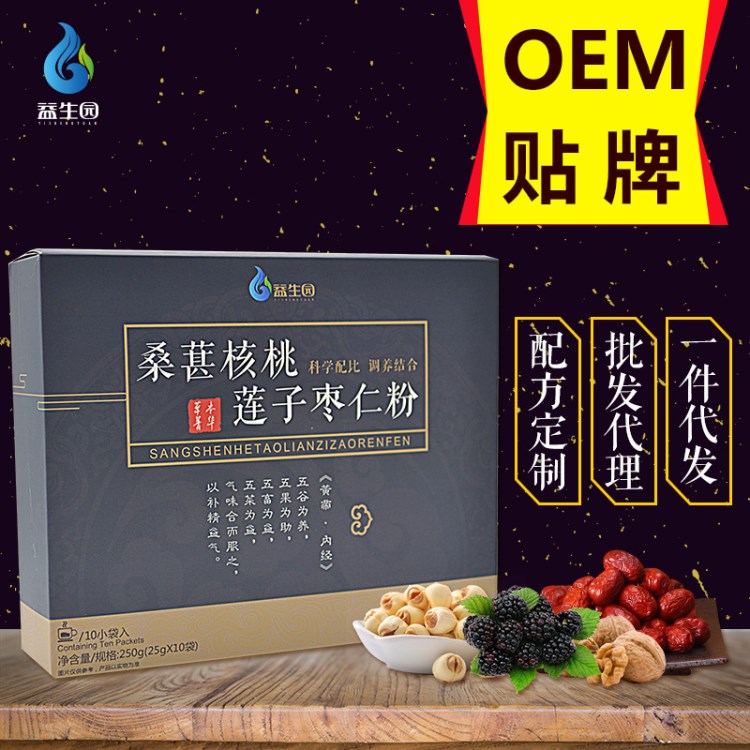 桑葚核桃蓮子棗仁粉養(yǎng)生保健產(chǎn)品健康速食品藥食同源飲料沖調(diào)飲品