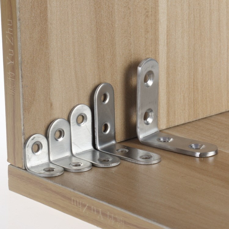 加厚不锈钢加固角码角铁支架90度直角l型固定件家具连接件层板拖