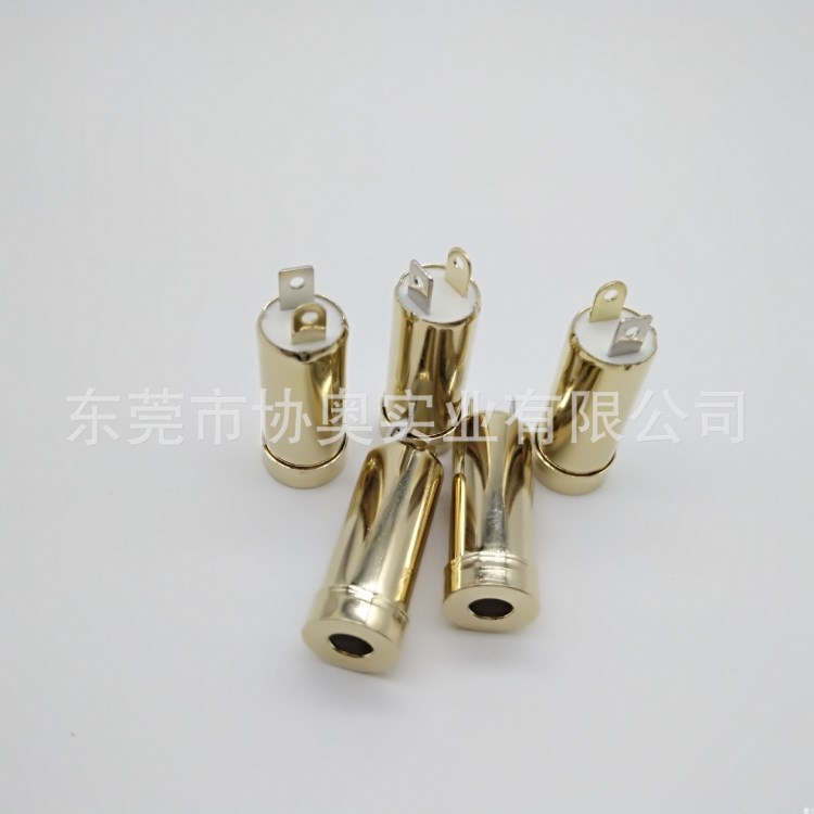 生產(chǎn) DC3.5立體鍍金母頭OD8.0MM 3.5三級(jí)DC母座