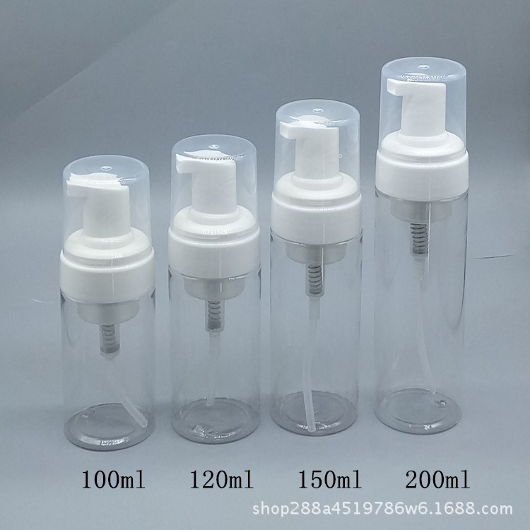 現(xiàn)貨供應(yīng)透明泡沫瓶慕斯瓶洗面奶起泡瓶100ml 120ml 150ml 200ml