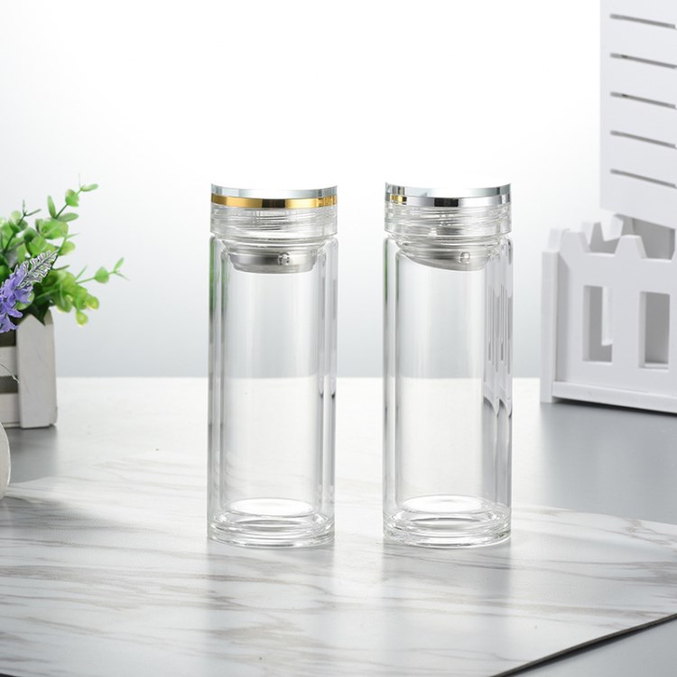 工厂双层防烫玻璃杯广告礼品杯办公茶杯精致水晶杯批发定制