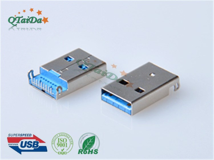 USB 3.0 AM DIP K腳L=1.9有孔 有柱usb3.0連接器供應(yīng)商