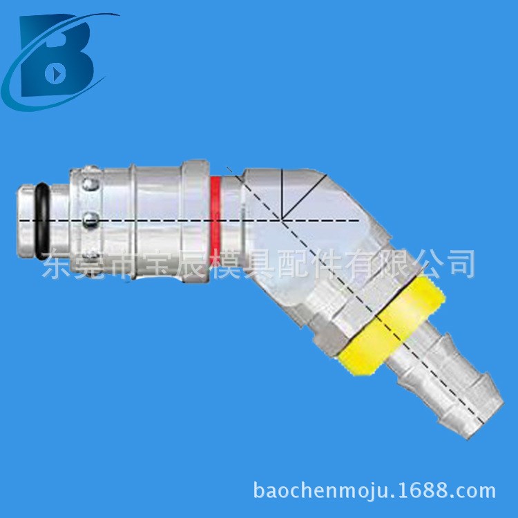 供應STAUBLI快速接頭RPL12.6816/CN/RO 135度角自鎖軟管插頭