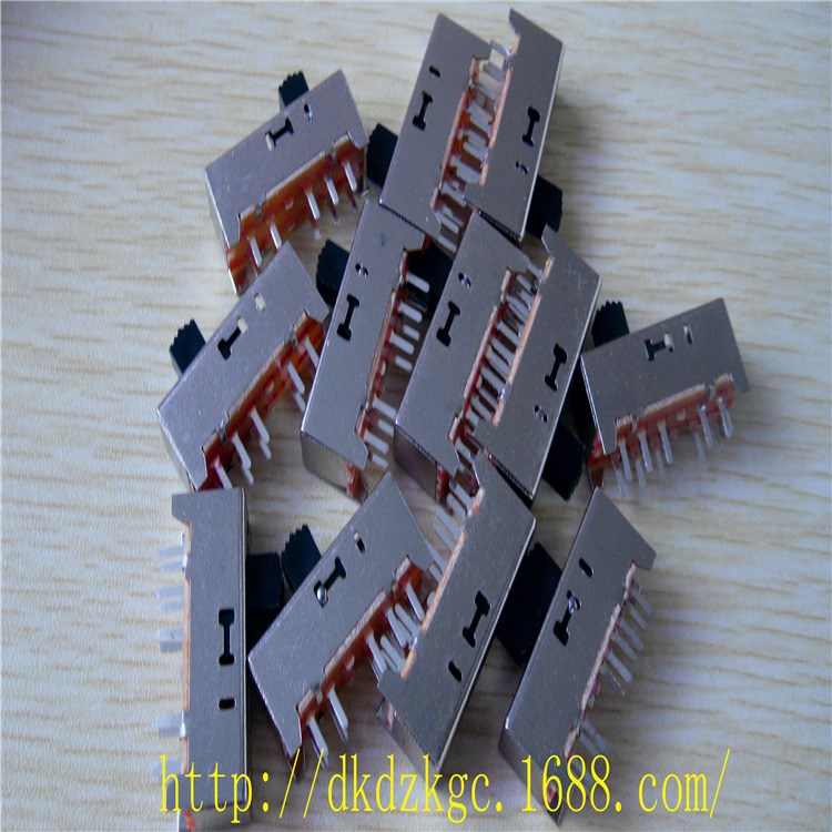 撥動開關(guān)SS-24H02（帶螺絲牙）、2P4T滑動開關(guān)