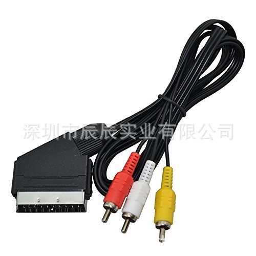 1.8米 NES RGB 掃把線 AV 線 RGB SCAET Cable掃把線