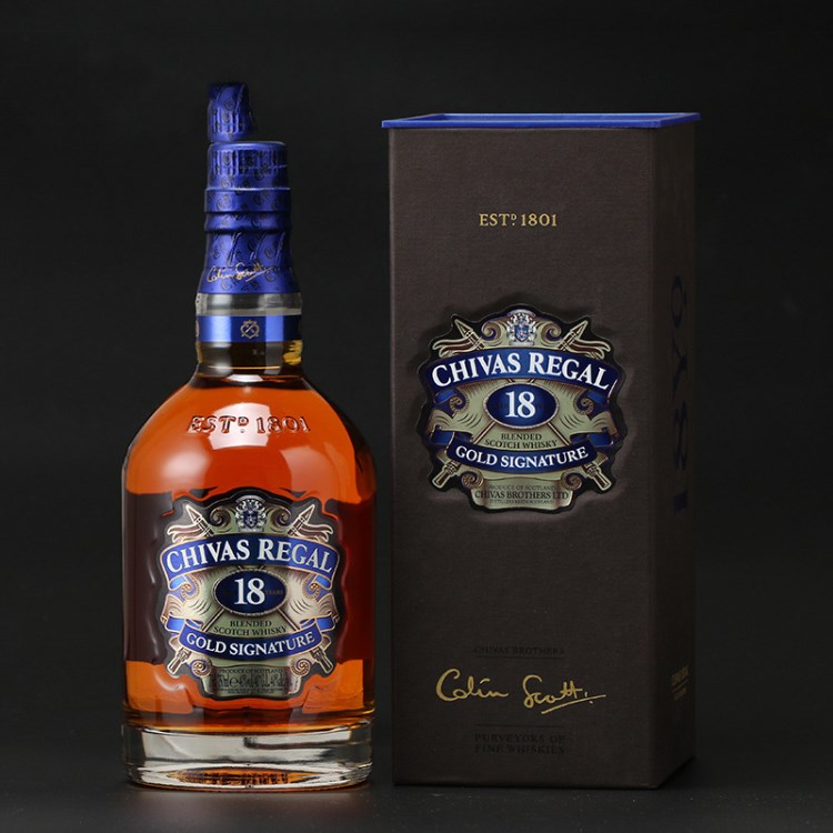 芝華士18年蘇格蘭威士忌 Chivas 帶盒750ml 英國原裝洋酒