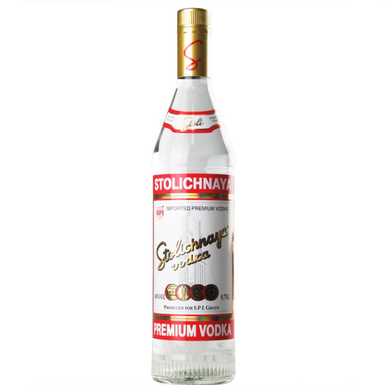 拉脱维亚洋酒苏连红牌 苏红伏特加 STOLICHNAYA VODKA750ml批发