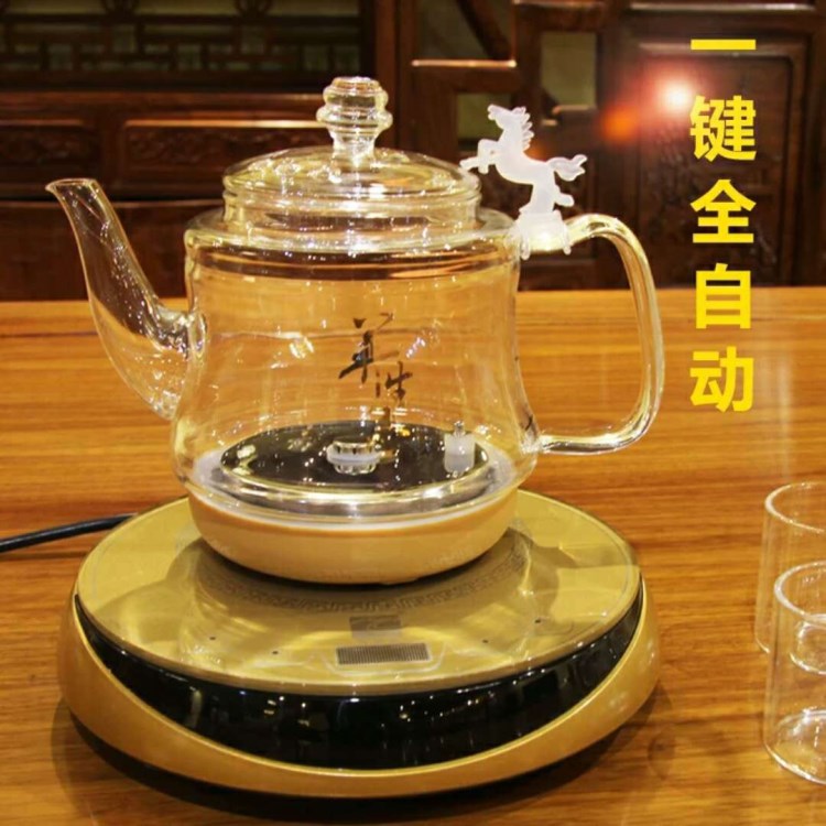 厂家直销鹏盛隆全自动上水电热壶玻璃泡茶壶底部上水电水壶烧