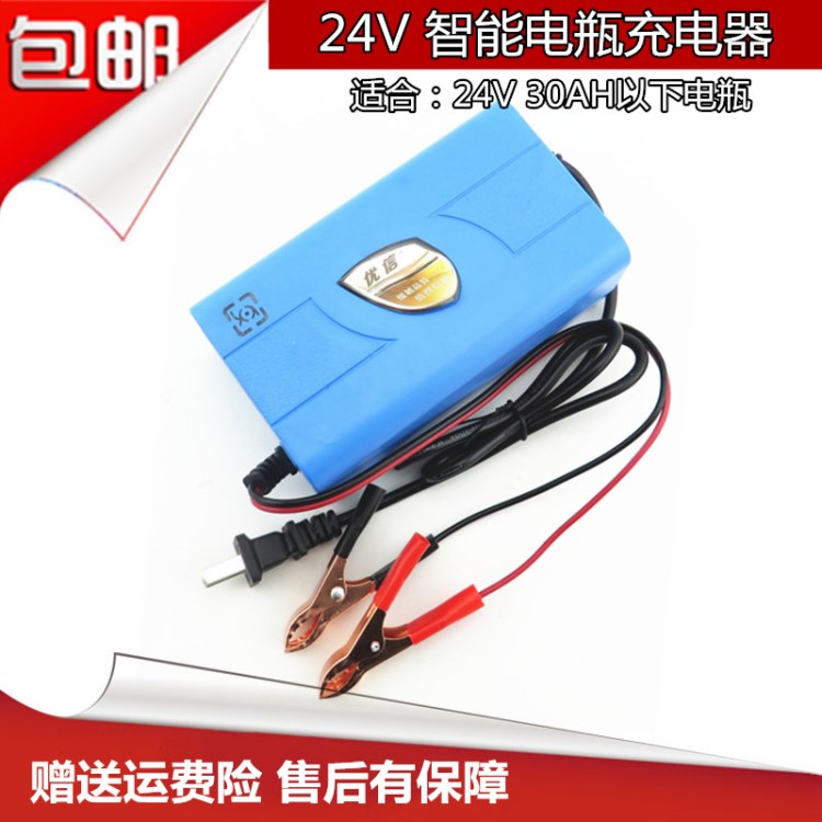 24V電瓶充電器游樂場電動碰碰車12V串聯(lián)24V電動車蓄電池充電器3A