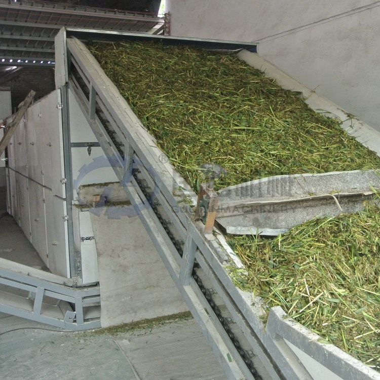 玉米秸秆烘干机 网带式青草饲料干燥设备 热风小麦秸秆烘干机