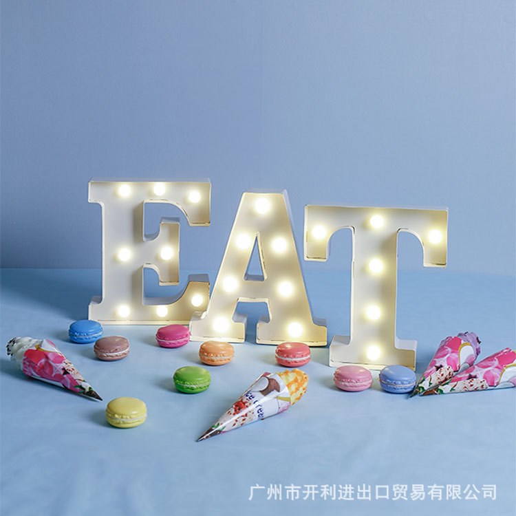 開利創意精品LED發光字母燈婚慶浪漫背景裝飾燈圖形燈廣告招牌字