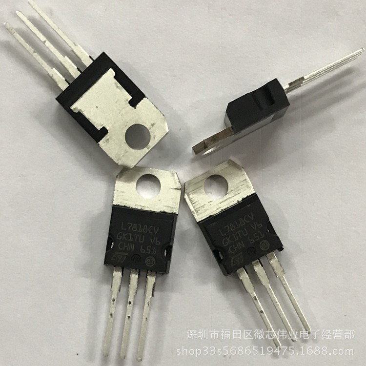 L7818CV 直插TO-220  三端穩壓器IC 1. 18V 原裝CHN產地