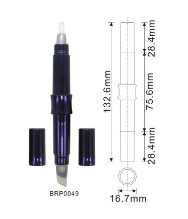 ABS AS 異形塑料雙頭 唇彩管 旋轉(zhuǎn)型 BRP0049