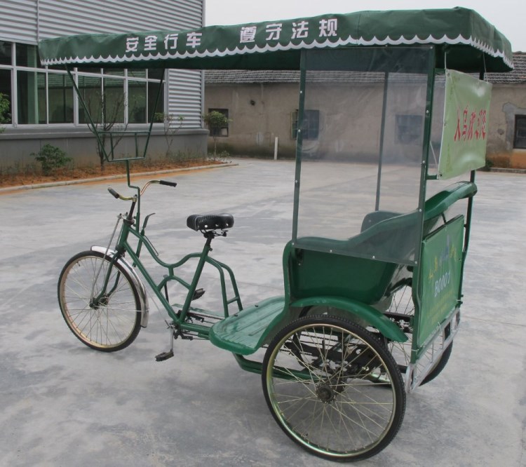上海廠家直銷人力三輪車，黃包車?yán)吐糜斡^光車人力三輪黃包車