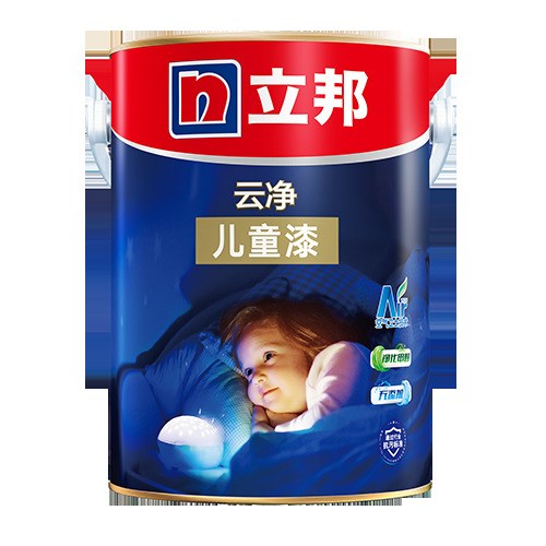 立邦漆小子兒童漆內(nèi)墻漆乳膠漆5L室內(nèi)白色涂料彩色墻面漆云凈兒