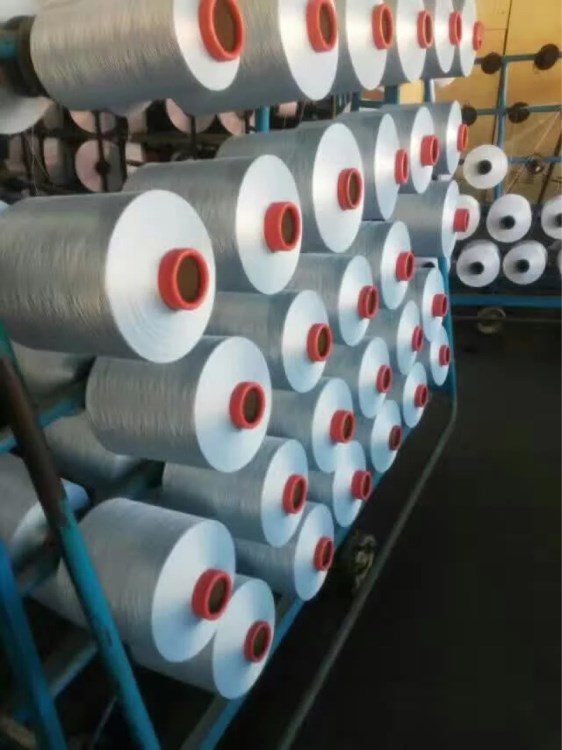 本白色低彈絲大卷絲線150000米絲線 廠家直銷300/96低彈絲