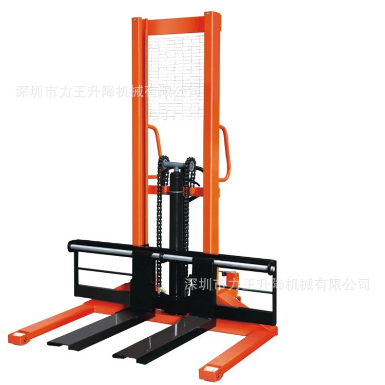 特惠直銷1噸升高1.6米寬支腿手動升高車寬支腿液壓堆高車搬運叉車