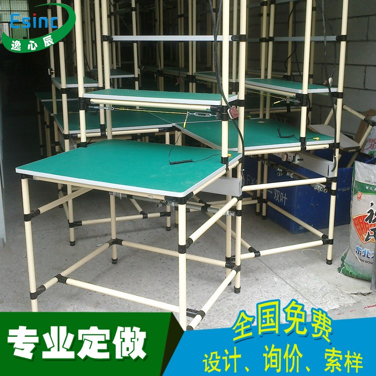 供應(yīng)深圳防靜電工作臺(tái) 福永 沙井 西鄉(xiāng) 公明線棒工作臺(tái)