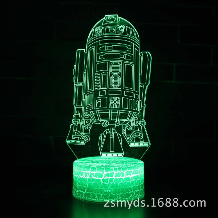 外貿(mào)爆款星際戰(zhàn)艦3d小夜燈 視覺(jué)立體氛圍燈 USB禮品小臺(tái)燈 床頭燈