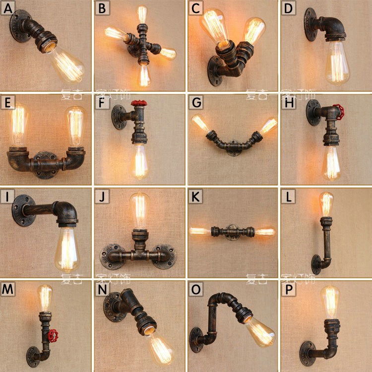 【水管壁燈合集01】 簡約水管小壁燈酒吧懷舊裝飾歐美咖啡廳系列