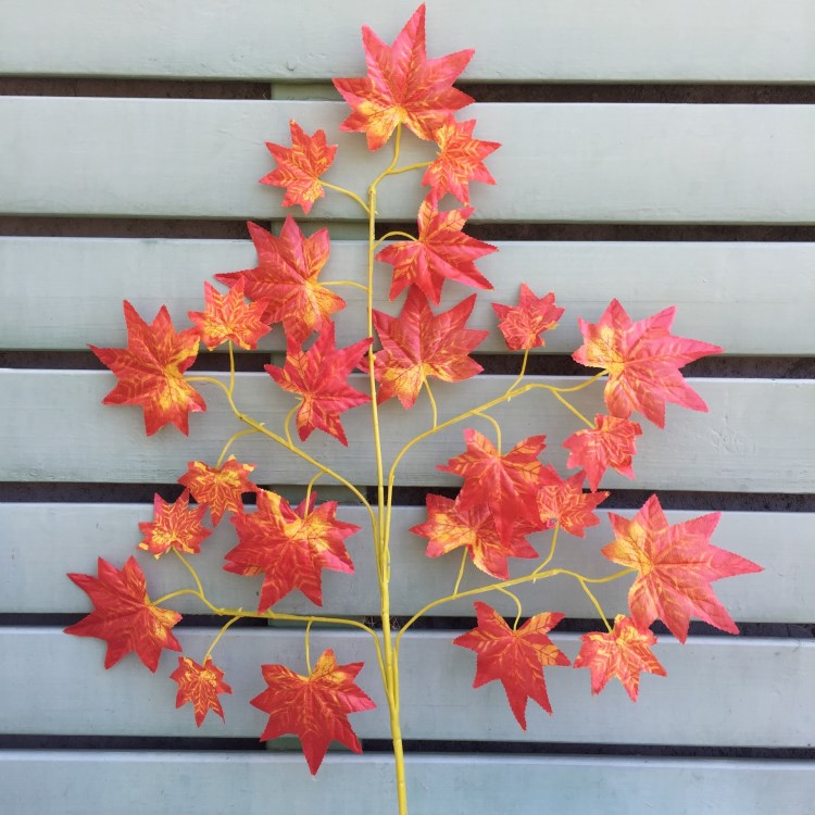 仿真紅楓樹枝 仿真綠楓樹枝 紅美楓樹枝 裝飾楓葉枝 紅楓綠楓樹葉