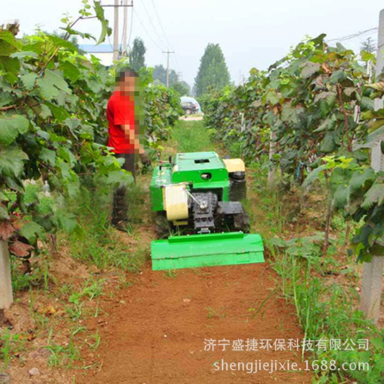 盛捷小型履帶開溝機 手扶自走式施肥工具 旋地播種 排水灌溉