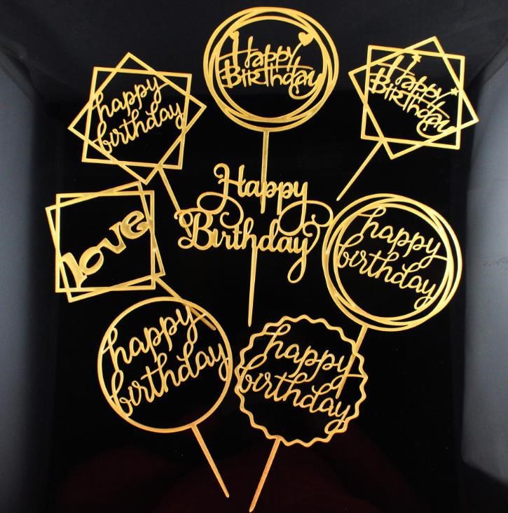 亚克力生日蛋糕插牌 love母亲节父亲节快乐2018毕业季亚克力插牌