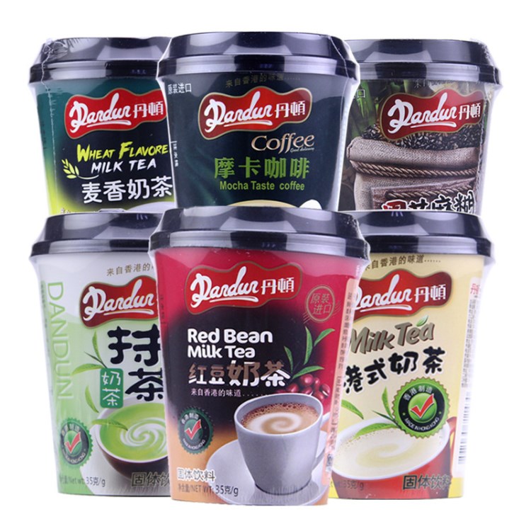 香港丹頓港式奶茶 摩卡咖啡抹茶休閑沖調(diào)飲品整箱30杯批發(fā)