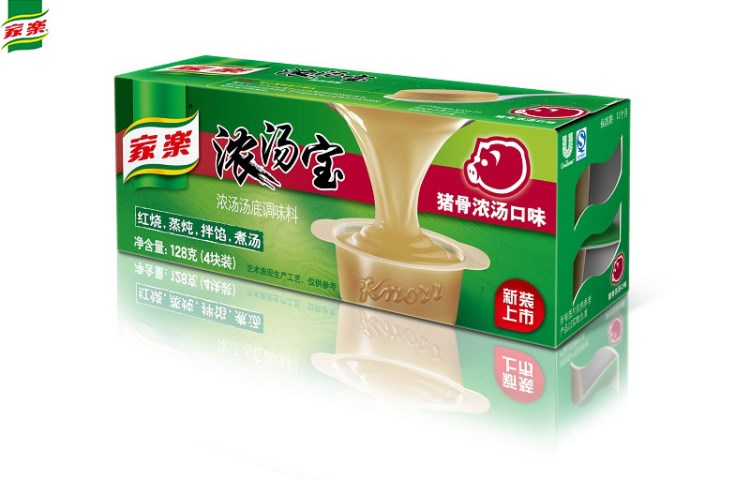 家樂(lè)濃湯寶 豬骨濃湯4塊 煲老湯火鍋底料增鮮調(diào)味品濃縮高湯