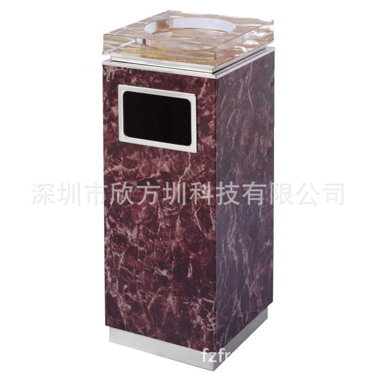 供應(yīng)D251鈦金方形水晶煙灰桶 鈦金室內(nèi)煙灰桶 深圳鈦金煙灰桶