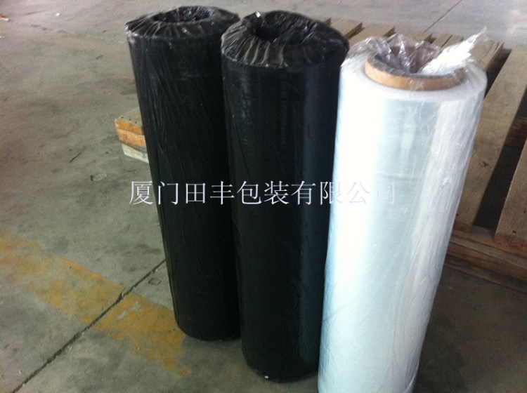 廈門漳州泉州PE纏繞膜 PE拉伸膜 PE工業保鮮膜 黑色打包膜