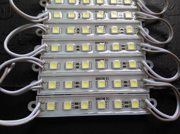 LED發(fā)光模組塊6燈5050白光 防水12V貼片廣告字吸塑燈箱背景光源