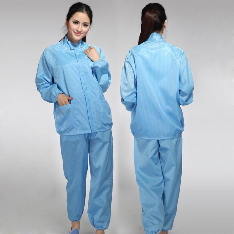 深圳現(xiàn)貨供應(yīng)防靜電分體服 無塵工作服分體服套裝 靜電服廠家批發(fā)