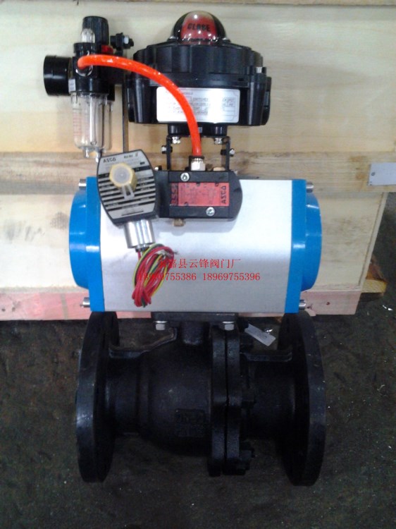 GT氣動執(zhí)行器配法蘭球閥0型Q641-16C禁油處理防爆球閥