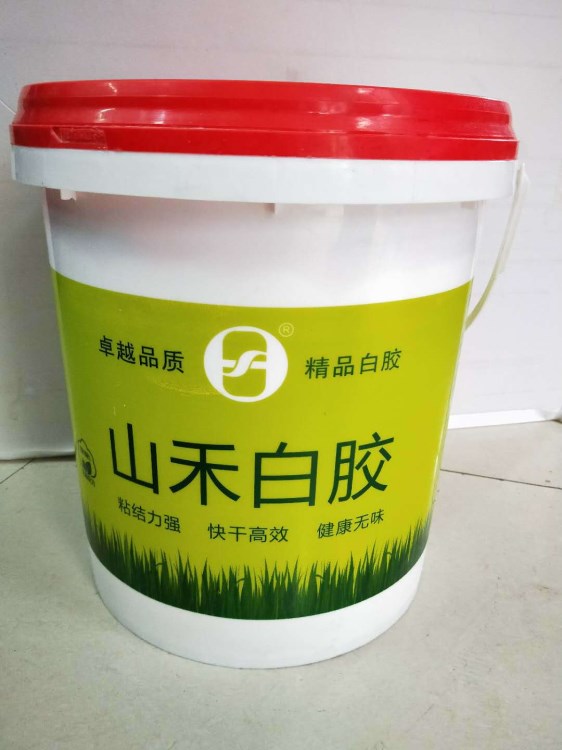 山禾白乳膠白膠卓效環(huán)保強(qiáng)力油工批墻膠16KG桶裝