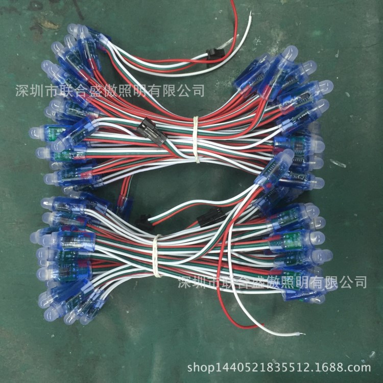 全彩燈串外露沖孔字發(fā)光字 方形聯(lián)合盛傲全彩LED外露燈串1903-281