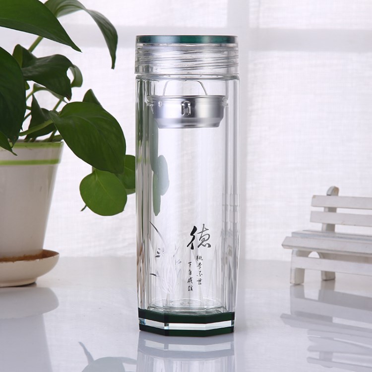 日用品批發(fā)市場辦公室茶水杯定制創(chuàng)意廣告杯玻璃杯廠家直銷