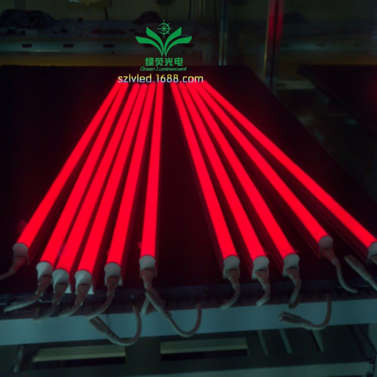 廠家直銷t5一體化led燈管 t5紅光led日光燈 藍光黃光led日光燈管