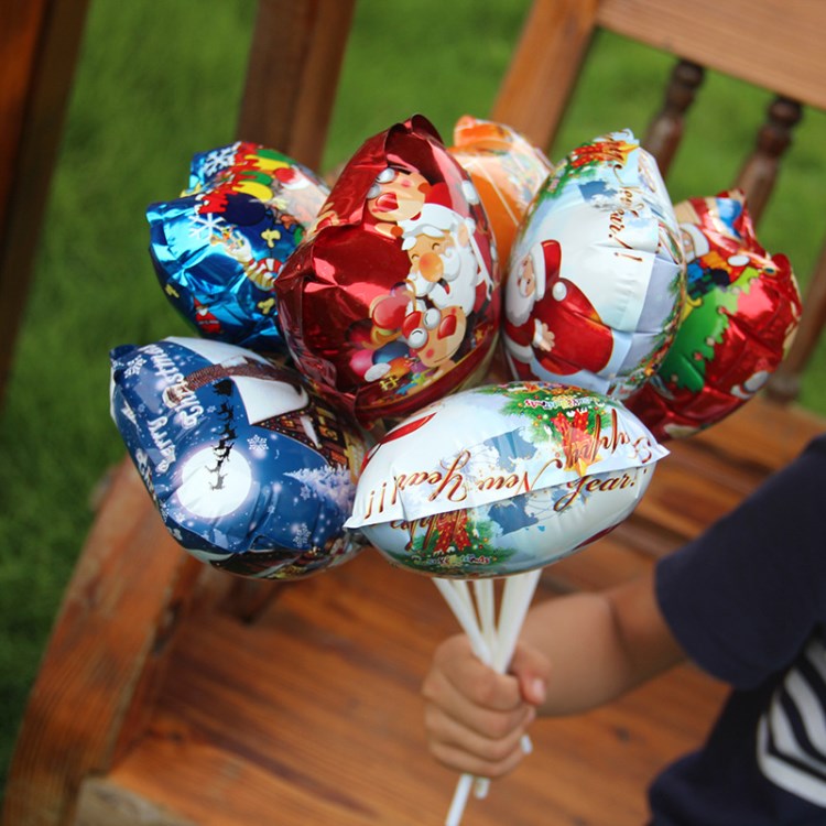 圣誕節裝飾用品創意卡通自動充氣圣誕氣球場景裝扮節日布置慶典