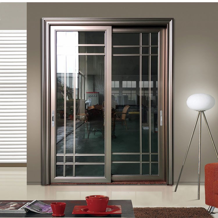 廠家直銷 鋁合金隔音玻璃吊趟門 實木陽臺金鋼防盜紗網(wǎng)三軌推拉門