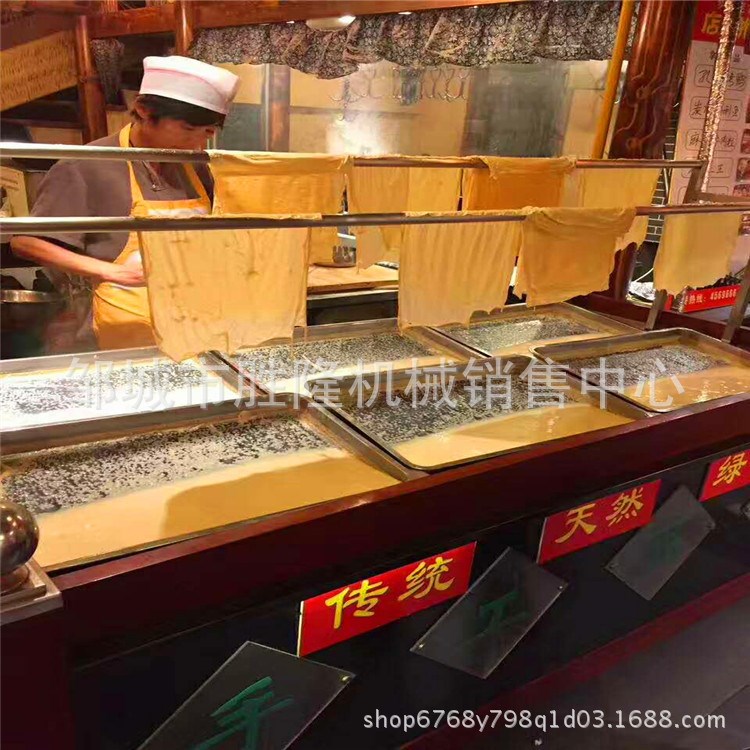 常年生產(chǎn)豆腐機(jī) 豆皮機(jī) 不銹鋼蒸汽式腐竹油皮機(jī) 自動(dòng)磨豆子煮漿