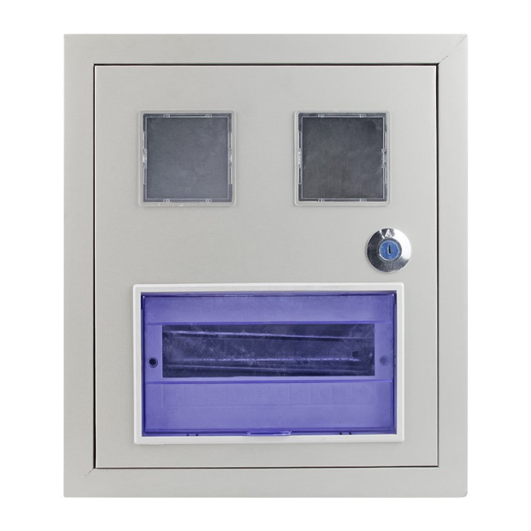 电表箱pz40-2户铁质电表箱控制箱带空开单相电表箱