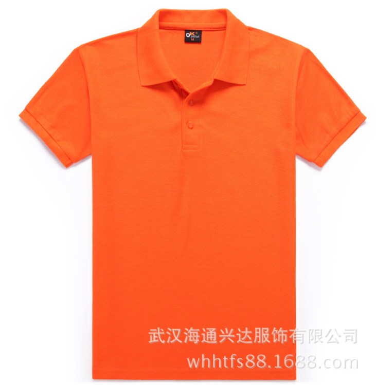 翻領(lǐng)男式T恤衫wy廠家定制色加厚網(wǎng)眼文化衫珠地滌棉廣告衫