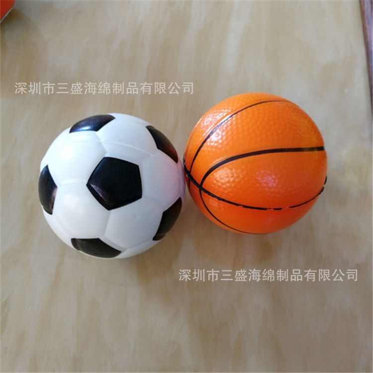 6.3cm彩色黑白足球PU六面壓力球發泄玩具海綿球  火爆