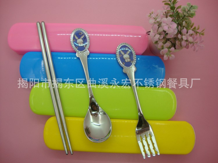 十二生肖餐具 卡通勺叉套裝 勺子叉子 餐具批發(fā) 禮品