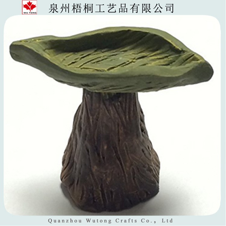 批發(fā)童話花園&rdquo;葉水盆&rdquo;微型花園配件 花盆裝飾品 樹脂工藝小雕像