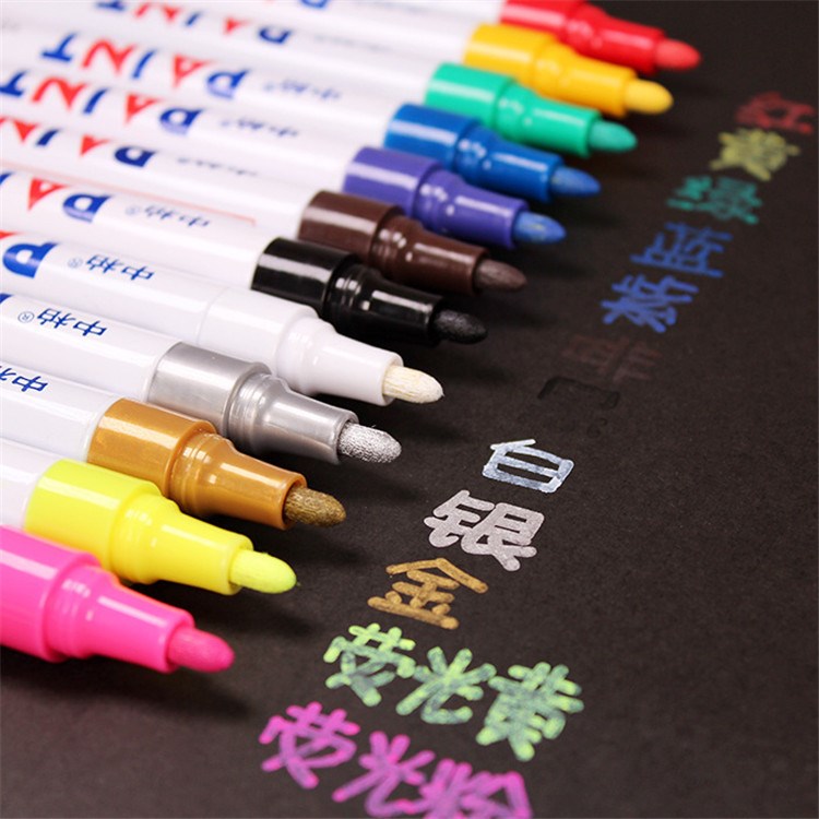 原裝中柏油漆筆 SP110油性補(bǔ)漆筆 簽到簽名筆 DIY相冊(cè)涂鴉筆 批發(fā)