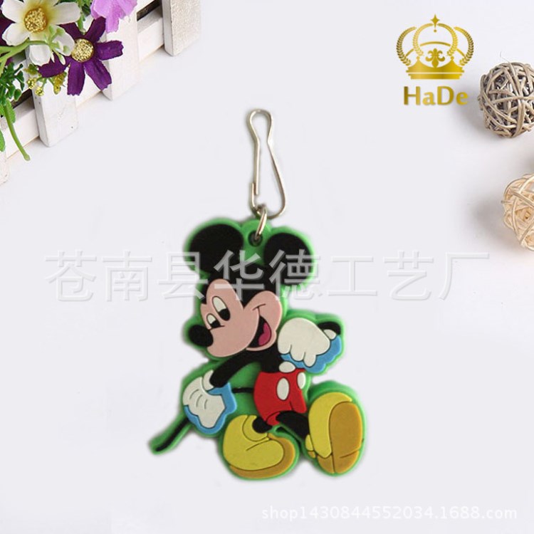 廠家供應(yīng) pvc軟膠3d2d米奇鑰匙扣圈  定做禮品贈品鑰匙扣鏈