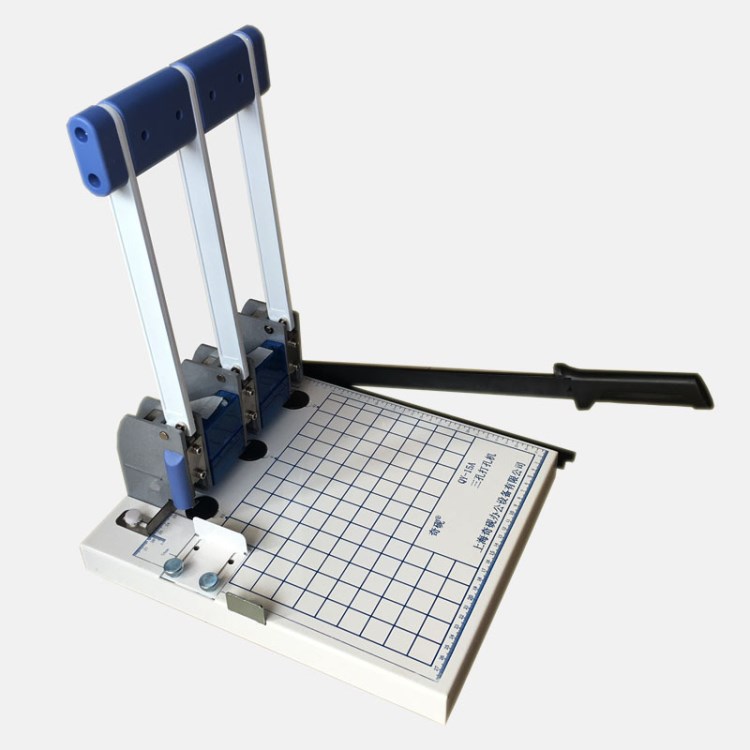 3孔厚層打孔機(jī) A4型8.3CM檔案三孔打孔機(jī)切紙打孔二用機(jī)150張